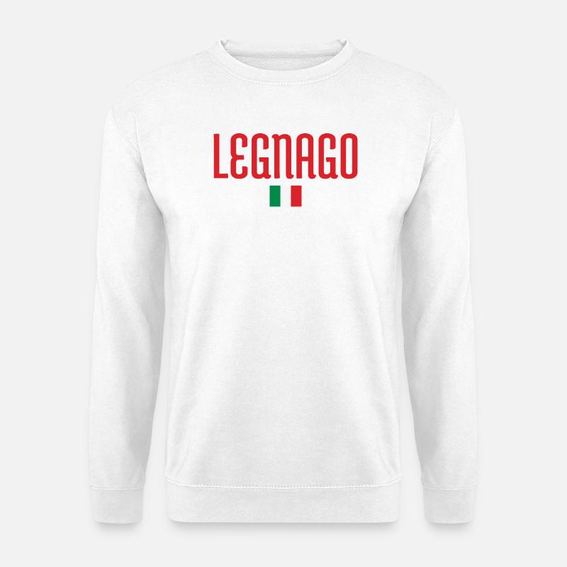 Legnago-Italien Flagge - Unisex Pullover - Weiß