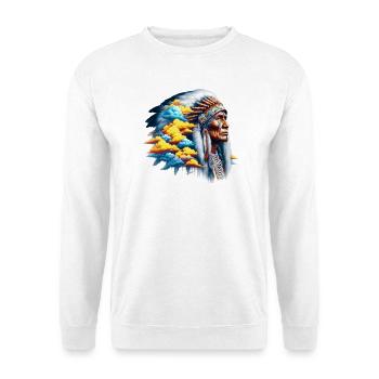 Amérindien Américain - Sweat-shirt Unisexe - blanc - Devant