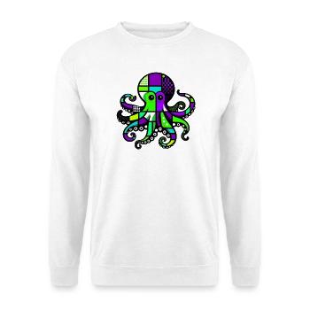Pieuvre - Sweat-shirt Unisexe - blanc - Devant