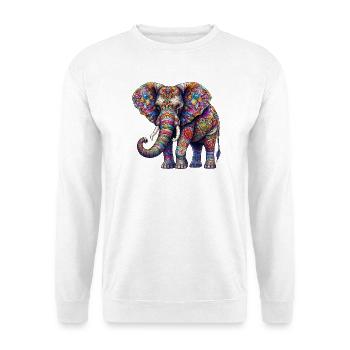 Éléphant - Sweat-shirt Unisexe - blanc - Devant