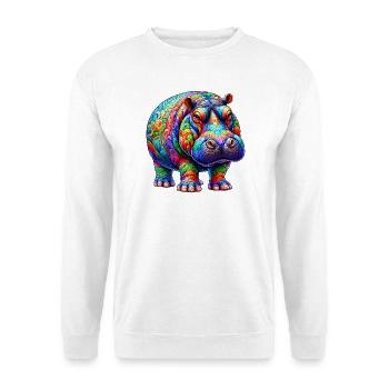 Hippopotame - Sweat-shirt Unisexe - blanc - Devant
