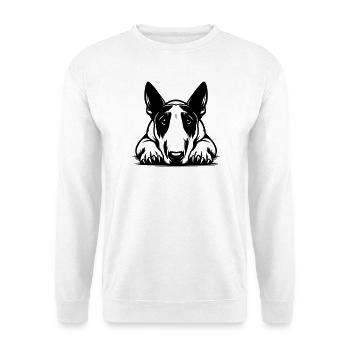 Bull Terrier Head with Paws - Unisex Sweatshirt - white - Front