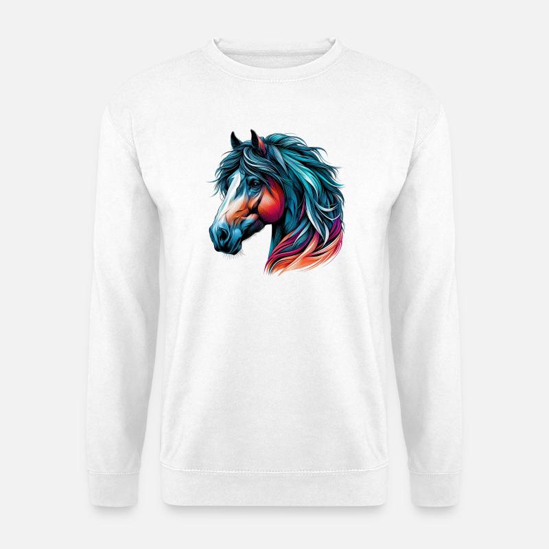 Pferd - Unisex Pullover - Weiß