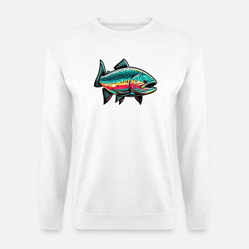 Lachs - Unisex Pullover - Weiß