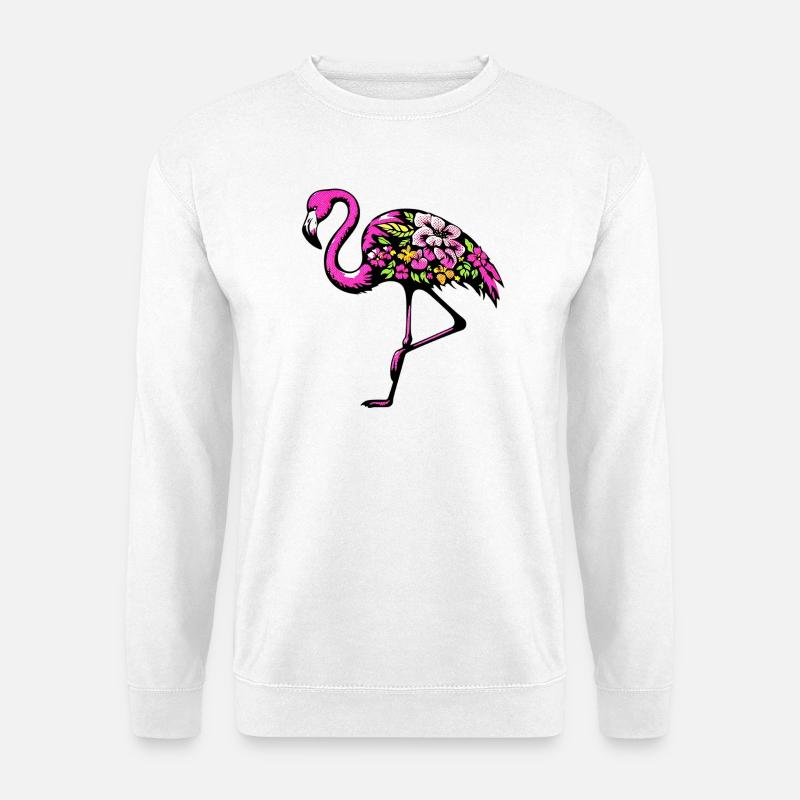 Flamingo - Unisex Pullover - Weiß