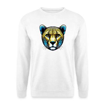 Guépard - Sweat-shirt Unisexe - blanc - Devant