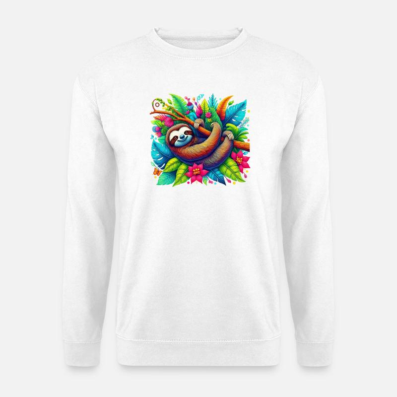 Faultier - Unisex Pullover - Weiß