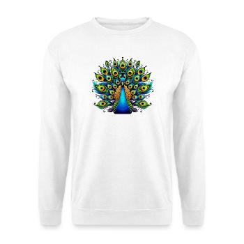 Paon - Sweat-shirt Unisexe - blanc - Devant