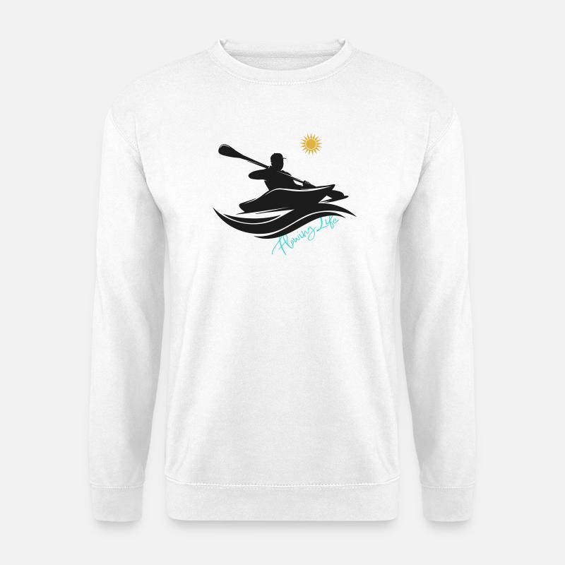 Paddler - Flowing life - Unisex Pullover - Weiß