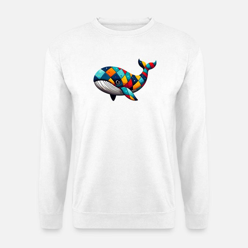 Harlekinwal - Unisex Pullover - Weiß