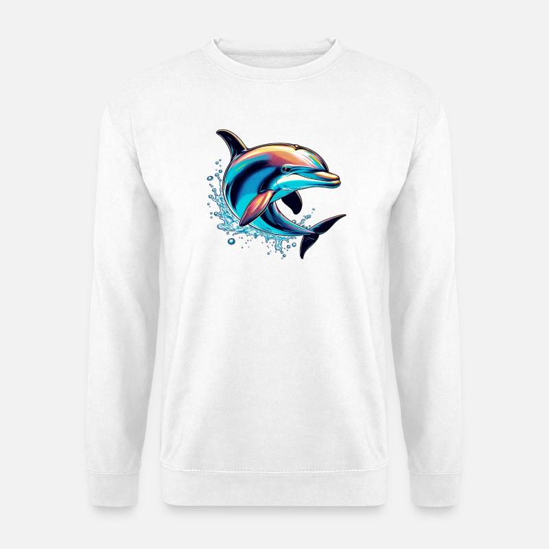 Delfin - Unisex Pullover - Weiß
