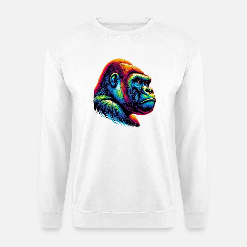 Gorilla - Unisex Pullover - Weiß