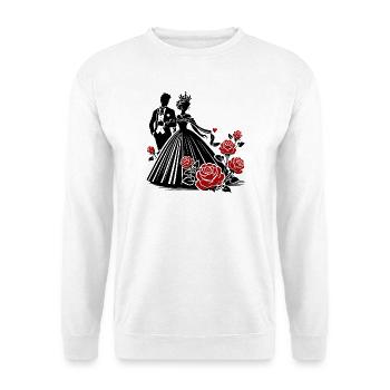 Romantisches Paar: Kraft der Liebe & Verbundenheit - Unisex Pullover - Weiß - Vorne