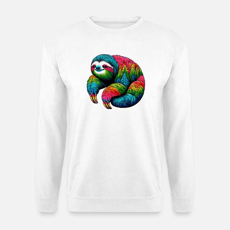 Faultier - Unisex Pullover - Weiß