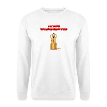 Merry Christmas Dog with Santa Hat - Unisex Sweatshirt - white - Front