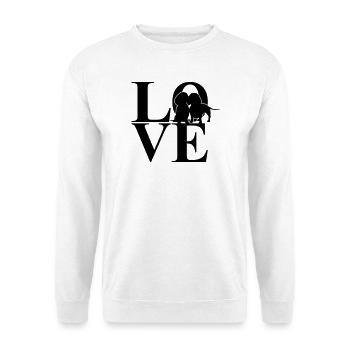 Two Dachshund Love Dog Motif - Unisex Sweatshirt - white - Front