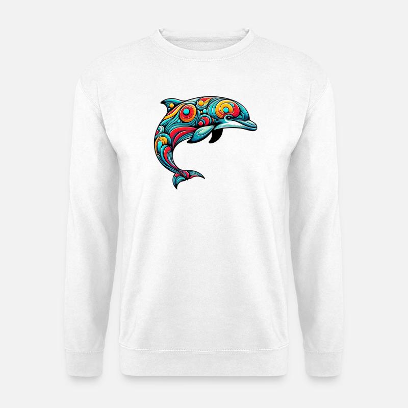 Delfin - Unisex Pullover - Weiß