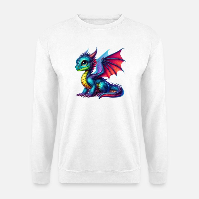 Drache - Unisex Pullover - Weiß