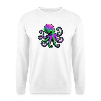 Pieuvre - Sweat-shirt Unisexe - blanc - Devant