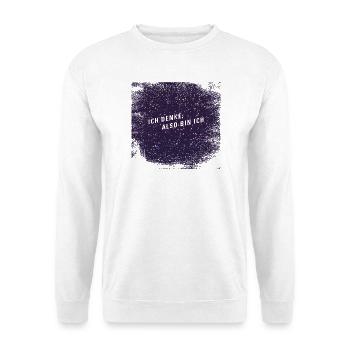 Ich denke also bin ich - Unisex Pullover - Weiß - Vorne