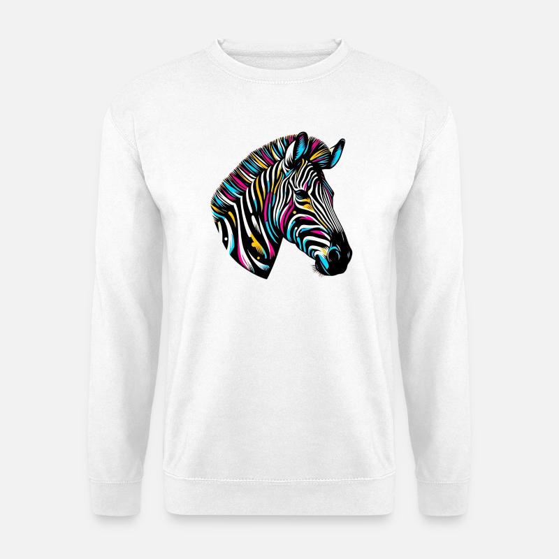 Zebra - Unisex Pullover - Weiß