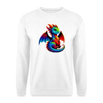 Drache - Unisex Pullover - Weiß - Vorne