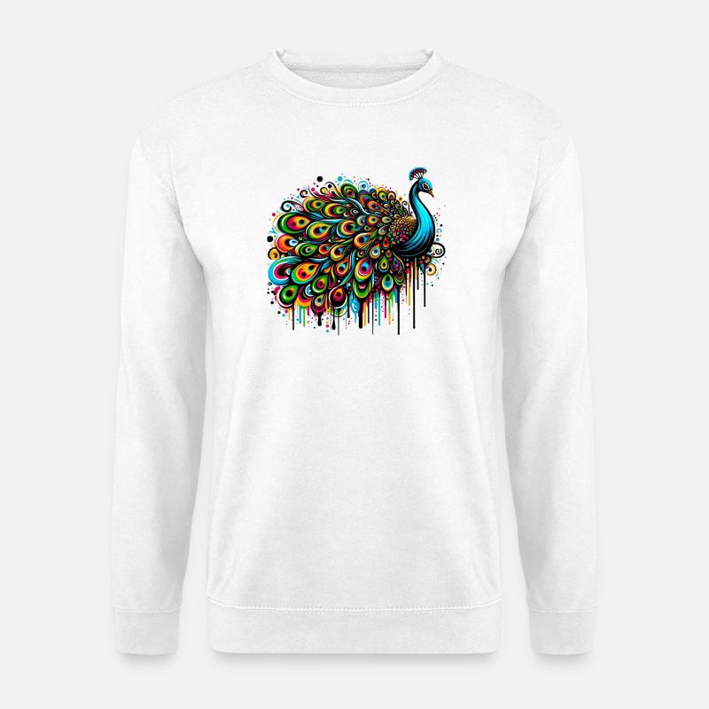 Pfau - Unisex Pullover - Weiß
