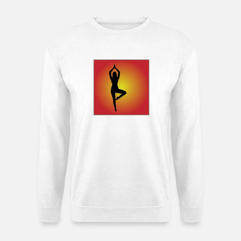 Silhouette Quadrat - Unisex Pullover - Weiß