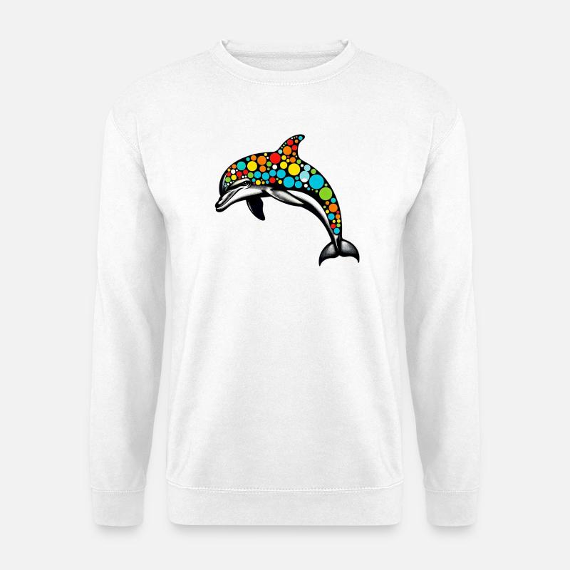Delfin - Unisex Pullover - Weiß