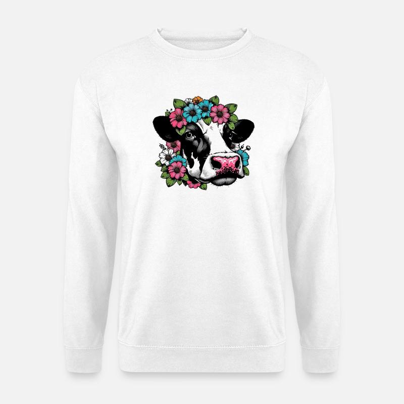 Kuh - Unisex Pullover - Weiß