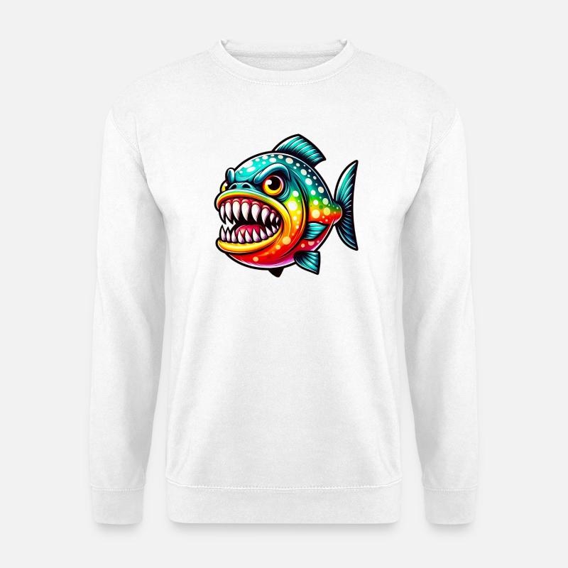 Piranha - Unisex Pullover - Weiß