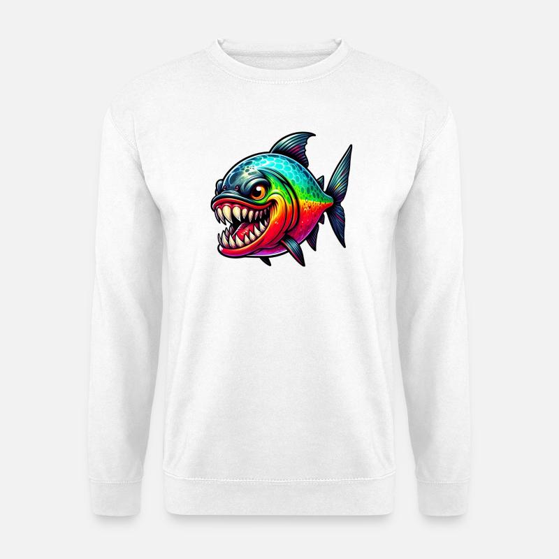 Piranha - Unisex Pullover - Weiß