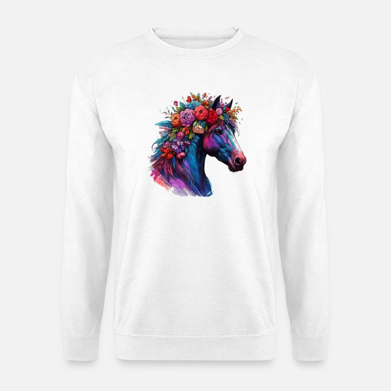 Pferd - Unisex Pullover - Weiß