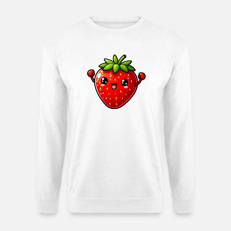 Erdbeeren Erdbeeren - Unisex Pullover - Weiß