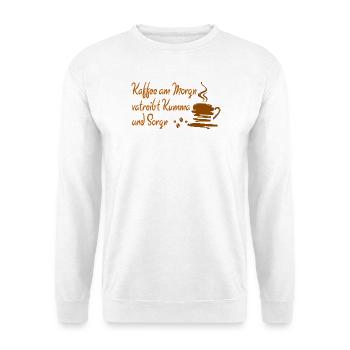 Le café du matin conduit Kumma et Sorgn - Sweat-shirt Unisexe - blanc - Devant