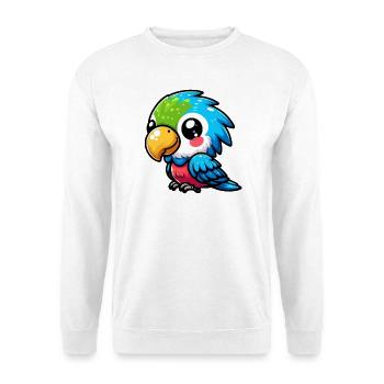 Perroquet - Sweat-shirt Unisexe - blanc - Devant