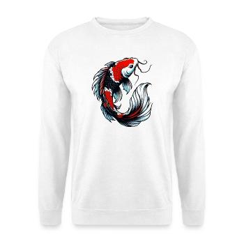 Carpe koï - Sweat-shirt Unisexe - blanc - Devant