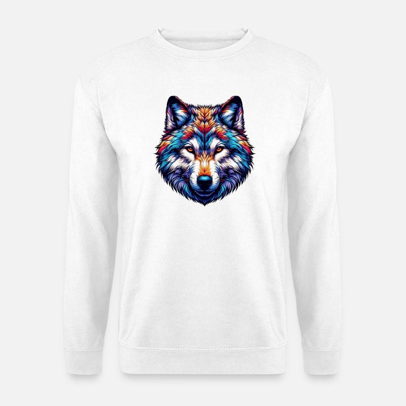 Wolf - Unisex Pullover - Weiß
