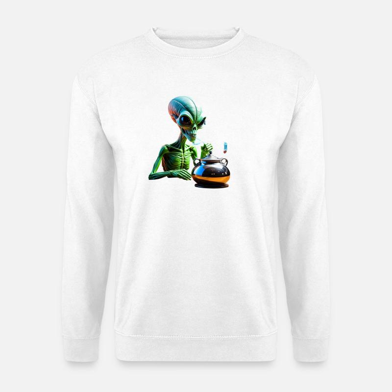 Rave Aliens — Neon Alchemist - Unisex Pullover - Weiß