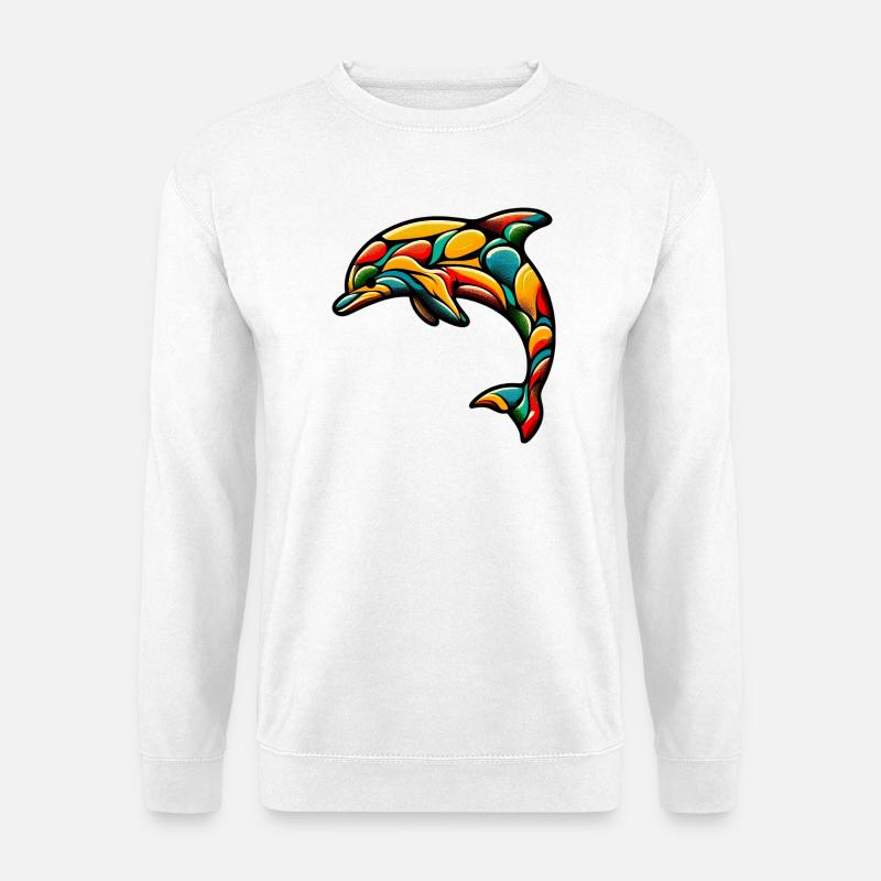 Delfin - Unisex Pullover - Weiß