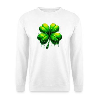 Trèfle à quatre feuilles - Sweat-shirt Unisexe - blanc - Devant