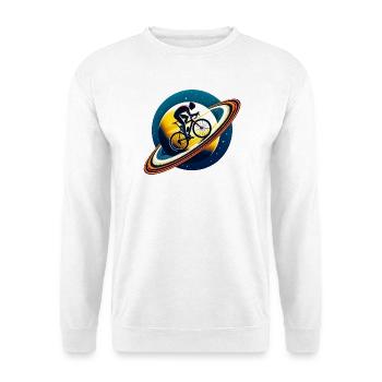 Cyclist on Saturn - Unisex Sweatshirt - white - Front