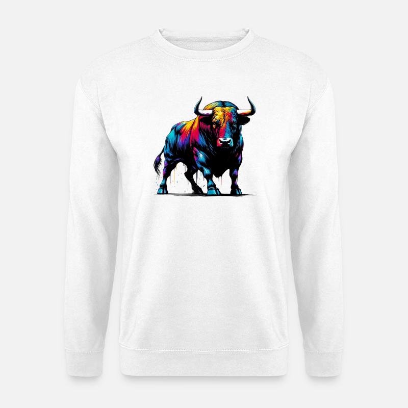 Stier - Unisex Pullover - Weiß