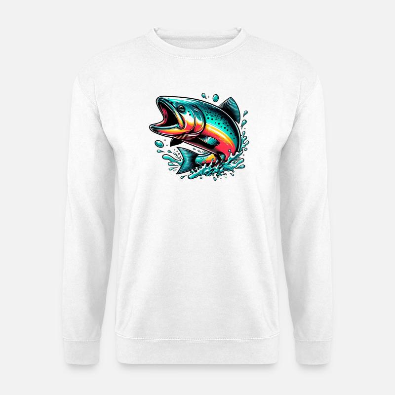 Lachs - Unisex Pullover - Weiß