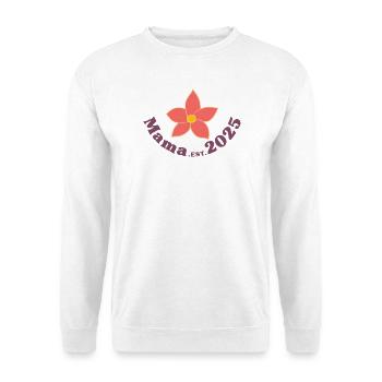 Mama Est 2025 Retro Ich werde Mutter - Unisex Pullover - Weiß - Vorne
