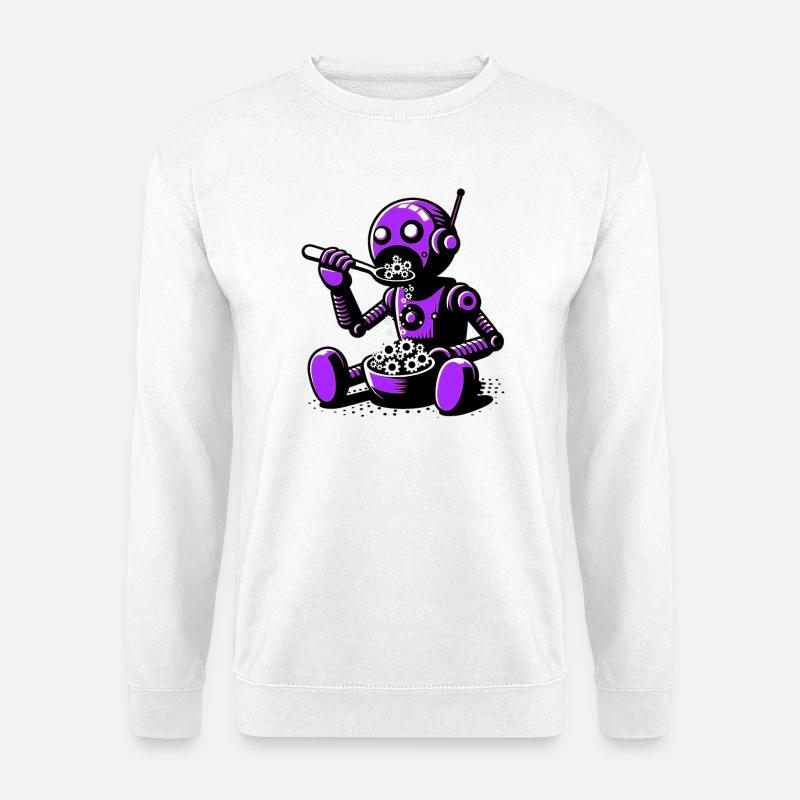 Marsianischer außerirdischer Alien-Roboter - Unisex Pullover - Weiß