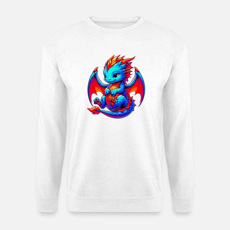 Drache - Unisex Pullover - Weiß