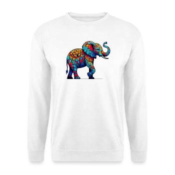 Éléphant - Sweat-shirt Unisexe - blanc - Devant