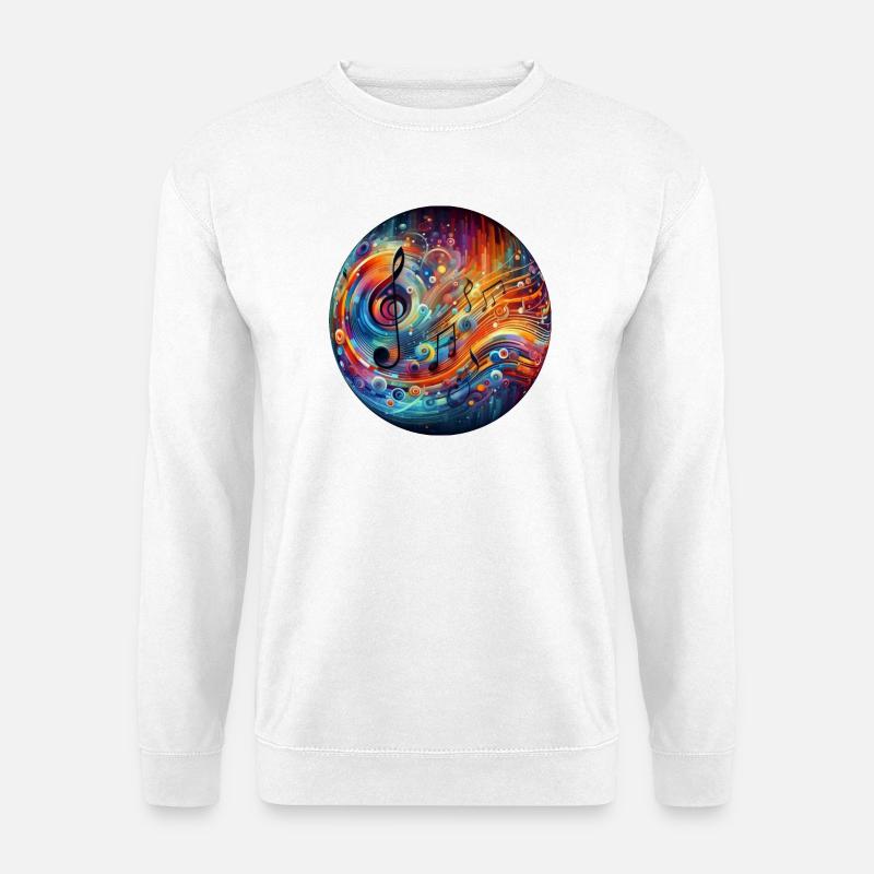 Abstrakte Musik-Explosion - Unisex Pullover - Weiß