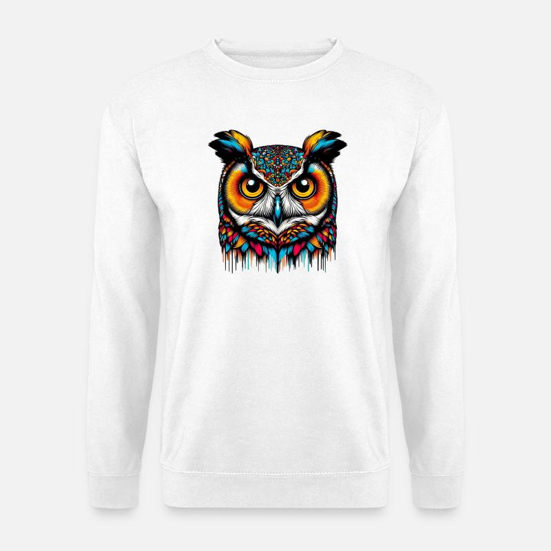Eule - Unisex Pullover - Weiß